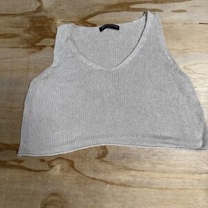 brandy melville Sleeveless sweater Top Cropped One Size